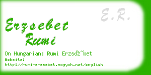 erzsebet rumi business card